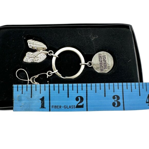 Respiratory Therapist Keychain Lung Stethoscope Charms For Medical Professionals - Picture 4 of 4